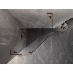 MEXEN/S - Lunar L sprchový kút päťboký krídlový ľavá 100 x 100, transparent, ružové zlato 831L-100L-100P-60-00-L