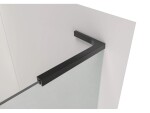 CERANO - Sprchová zástena Walk-in Onyx L-pravá vzpera - 8 mm - čierna matná, mliečne sklo - 160x200 CER-8050BD954