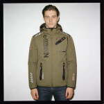 Geographical Norway Softshellová bunda Royaute DB 068 M WY1997H/GN-Kaki / Black S