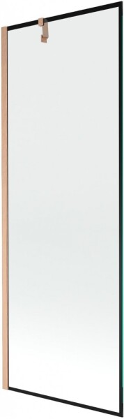 MEXEN/S - Next vaňová zástena FIX 70 x 150, čierna vzor, meď kartáčovaná 895-070-000-00-70-65