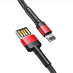 Baseus CALKLF-G91 Kábel USB-A (M) - Lightning (M) 1 m čierno-červený (CALKLF-G91)