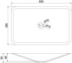 MEXEN - Esper umývadlo na dosku liaty mramor 60 x 38, biała 23036001