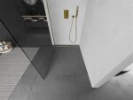 MEXEN/S - KIOTO Sprchová zástena WALK-IN 50x200 cm 8 mm, zlatá, transparent 800-050-101-50-00