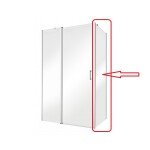 BESCO - Pevná stena EXO-CH - FARBA rámu - Chróm / Leštený hliník (ALU), Rozmer A - 100, Rozmer C - 190, Smer zatvárania - Univerzálne Ľavé / Pravé, Výplň - Číre bezpečnostné sklo - 6 mm BCEXOCH100CC