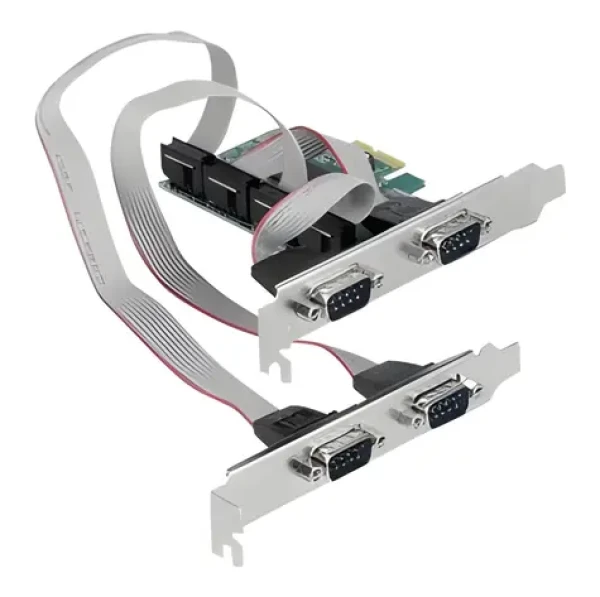DeLock PCI Express karta / 4X sériový RS-232 / PCIe x1 / nízkoprofilová (90410)