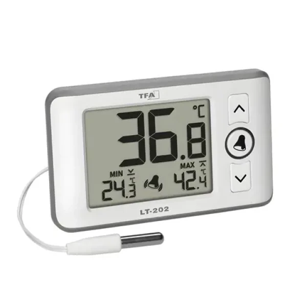 TFA 30.1052.02 / Teplomer / vodotesná sonda / -40 až +70 °C / alarm teploty