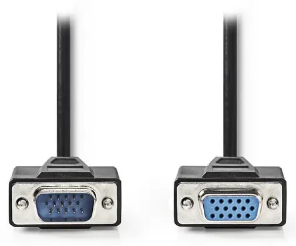 Nedis VGA (D-SUB) čierna / Predlžovací kábel / VGA zástrčka - VGA zásuvka / 2 m (CCGP59100BK20)