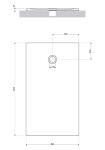 OMNIRES - AQUAPURE liaty mramor - vanička protišmyková, 80 x 140 cm, biela mat AQUAPURE80-140BM