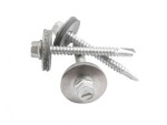 Skrutka z nehrdzavejúcej ocele (bimetal s podložkou) A2, strieborná, 5,5 × 50 mm – 20 ks / bal.