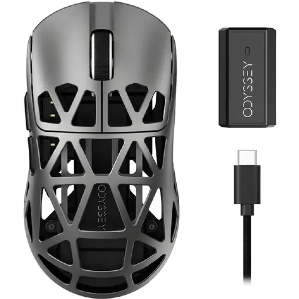 YENKEE YMS 31 ODYSSEY WL / Bezdrôtová herná optická myš / 60000 DPI / 47 g / 7 tlačidiel / Bluetooth, 2,4 GHz, USB-C