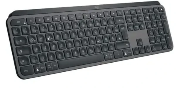 Logitech Wireless MX Keys MAC čierno-šedá / Bezdrôtová klávesnica / podsvietená / Bluetooth+RF / US (920-009558)