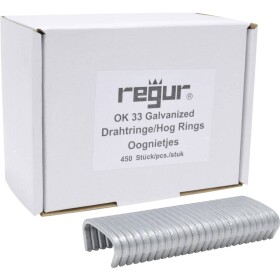 Regur OK 33 pozinkované svorky na očká 450 ks Regur 60721 Rozmery (d x š) 35 mm x 95 mm; 60721