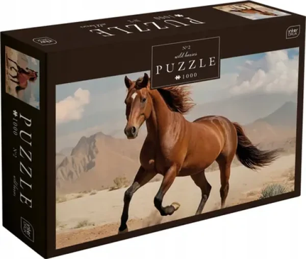 INTERDRUK Puzzle Wild Horses 2: Hnedý divoký kôň