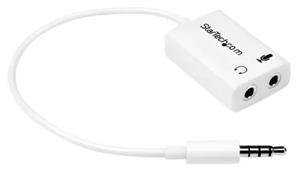 StarTech adaptér headset 3,5 mm na 2x 3,5 mm biela / Adaptér / 0,152 m (MUYHSMFFADW)