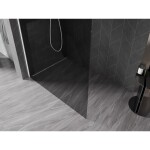 MEXEN/S - Kyoto-X Sprchová zástena WALK-IN 80 x 200, grafit 10 mm, biela 800-080-101-20-40-X