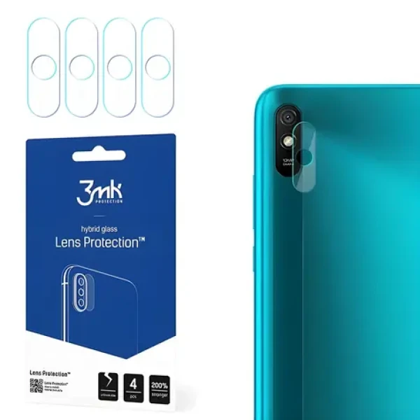 3mk Lens Protection pre XIAOMI Redmi 9A / Sklo na fotoaparát / 4 ks / Hybridné sklo