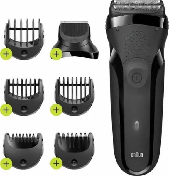 Braun Series 3 300BT čierna / Holiaci strojček / vodeodolný / rýchle nabíjanie / 6 nástavcov (8700216735742)