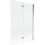 MEXEN - MIST vaňová zástena 120x150 cm 6mm 2-s, chróm, číra, pravá 8A9-120-002-01-00-P