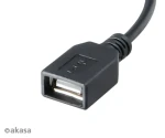 Akasa mikro USB na USB-A čierna / Redukcia / OTG / USB 2.0 / 15 cm (AK-CBUB25-15BK)