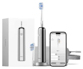 Laifen Wave Pro LFTB02-S nerezová oceľ / Elektrická zubná kefka / oscilačná / 66 000 pohybov/min / Bluetooth / IPX8