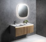 SAPHO - LOREA skrinka s umývadlom 101x46x51,5cm (30+70 cm), pravá, dub Alabama/biela matná LE070-2231-R-02