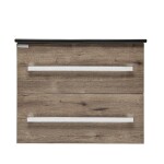 Kúpeľňová skrinka s čiernym umývadlom SAT Cube Way 60x53x46 cm dub wellington mat CUBE46602DWMODC CUBE46602DWMODC