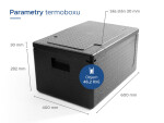 IZOPOL EPP Termobox 46,8L + dve nápojové vložky, pracovné vložky