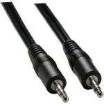 Logo Jack 3,5 mm - Jack 3,5 mm čierna / Audio kábel / prepojovací / 1,5 m (29250)