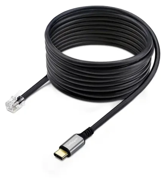 StarTech adaptér USB-C na RJ9 čierna / Adaptér / 1,8 m / Realtek ALC5686 (UR9-HEADSET-ADAPTER)
