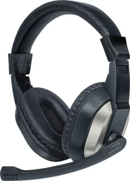 Speed Link THEBE Stereo Headset čierna / Slúchadlá s mikrofónom / Cez hlavu / Sklopný mikrofón / Ovládanie na kábli