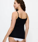 SENSE OF COTTON - Bezšvový vypasovaný top s úzkymi ramienkami Triumph BLACK 44