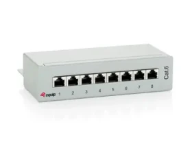 Equip šedá / Patch panel / 8 portov / Cat6 / 250MHz / Desktop (227369)