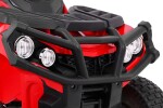 Mamido Elektrická štvorkolka ATV nafukovacie kolesá červená