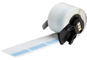 BRADY samolaminujúce vinylové štítky modro-priehľadné / Štítky do tlačiarne / Vinyl / 38x38 mm / pre káble (M6-32-427-BL)