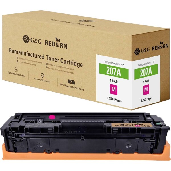 G&G Reborn remanufactured toner náhradný HP 207A purpurová 1250 Seiten kompatibilná toner; 21284