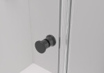 CERANO - Sprchovací kút Volpe Duo Ľ/P - 6 mm - čierna matná, transparentné sklo - 60x120x190 - zalamovacia CER-516119