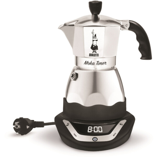 Bialetti MOKA Easy Timer kanvička na 6 šálok strieborná / 270 ml (AGDBLTEXP0022)