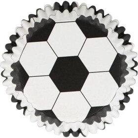 Košíčky na cupcaky 30 ks - futbalový loptou - PME