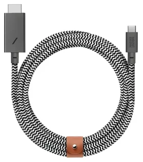Native Union Belt Cable USB-C - HDMI 3M ZEBRA / Kábel (BELT-C-HDMI-ZEB-3)