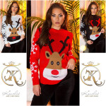 Trendy Koucla Christmas Jumper white Einheitsgroesse