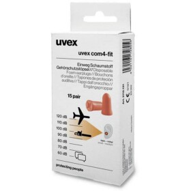 Uvex 2112131 com4-fit štuple do uší 33 dB pre jedno použitie 15 pár; 2112131