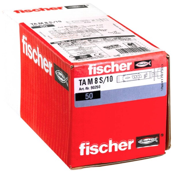 Fischer TA M8 S/10 kotva pre veľké záťaže 66 mm 12 mm 90250 50 ks; 90250