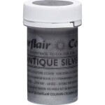 Gélová farba antique silver 25 g - Sugarflair - Sugarflair