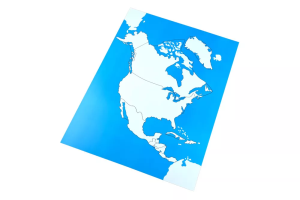 Moyo Montessori Moyo Montessori Kontrolná mapa - Severná Amerika Nová - bez popisov