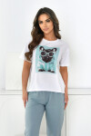 BLÚZKA FRANCISCA OFF PINK BLUE M
