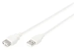 Digitus béžová / Predlžovací kábel / USB 2.0 / USB A - USB A / 1,8 m (AK-300202-018-E)