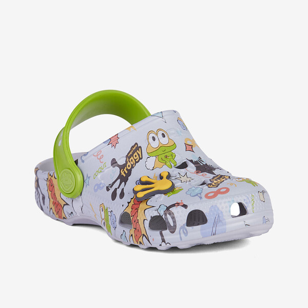 Coqui LITTLE FROG 8701 Detské sandále Khaki grey/Party green Hero + Amulet 20-21