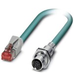 Phoenix Contact 1403535 RJ45 sieťové káble, prepojovacie káble CAT 5 SF/UTP 0.50 m vodná modrá 1 ks; 1403535