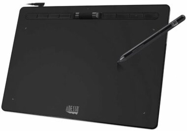 Adesso Cybertablet K12 čierna / grafický tablet / 360 x 255 cm / 5080 LPI / 8192 úrovní tlaku / 8 program. tlač. / USB-C (CYBERTABLET K12)