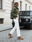 Dámska krátka zimná bunda VIBEGIRL TY4946 zelená – FashionStreet M